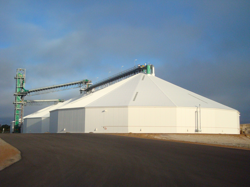 Step 9: Sealing project completed in 10 weeks. 3 x 20,000 tonne silos ready to be filled and fumigated.